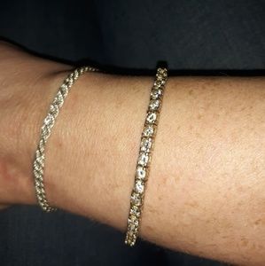 Vintage roman stamped tennis bracelet